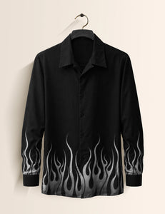Black Fire Street Style Men’s Premium Full-Sleeve Shirt - XPST